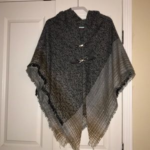 NWT Gray Poncho